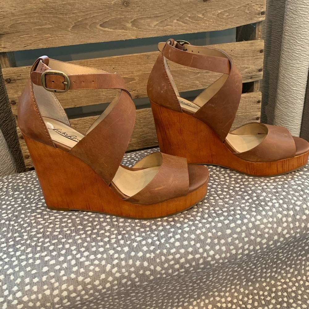 Lucky Brand Leather Wedge